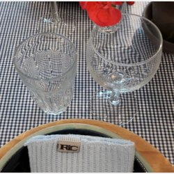 Rund voksdug �60 cm Outlet Bl� Pepitatern