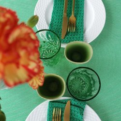 Voksdug Grn Strib 140 cm Au Maison