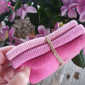 rosa karklude i bomuld