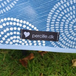 Rund Bl Voksdug med Cirkler 122,5 cm