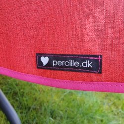 Rund voksdug �139 cm R�d med Pink Kanteb�nd