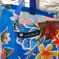 vandafvisende taske i bl voksdug