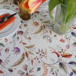 Rund tekstildug 139 cm Orange Lilla Gul