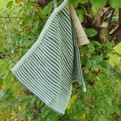 Ribstrikket Karklud og Spaklud Petrol