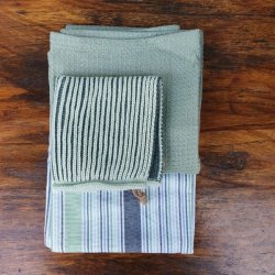 Ribstrikket Karklud og Spaklud Petrol