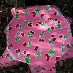 Rund voksdug 120 cm Pink Kirsebr