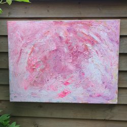 Ny Pink Energi Maleri 60 x 80 cm