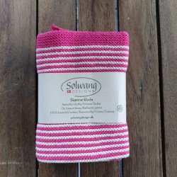 Karklude �kologiske Stribede Pink - 2 stk