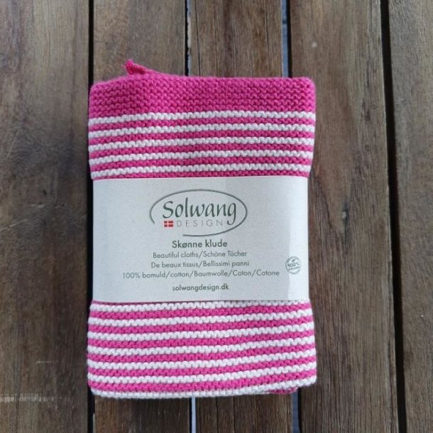 Karklude �kologiske Stribede Pink - 2 stk