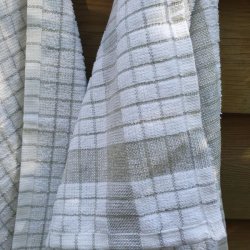 Viskestykke Frott Hvid med Gr