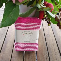 Karklude �kologiske Stribede Pink - 2 stk