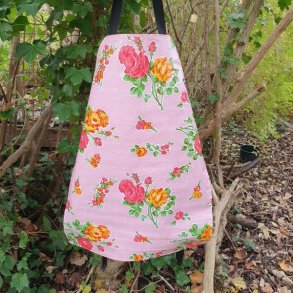 Forkl�de i Voksdug Rosa Blomster