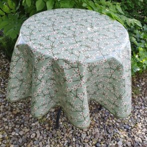 Au Maison Rund Voksdug Amalie Grn 140 cm med Kantebnd