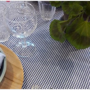 Rund voksdug �60 cm Outlet Bl� Pepitatern