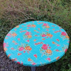 Rund voksdug med Elastik Mint 120 cm