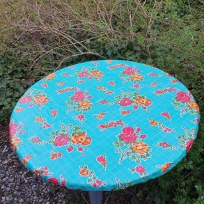 Rund voksdug med Elastik Mint 120 cm