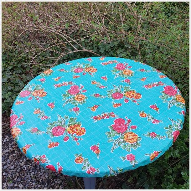 Rund voksdug med Elastik Mint 120 cm
