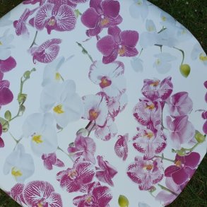Rund voksdug �60 cm Outlet Lilla og Hvide Orkideer