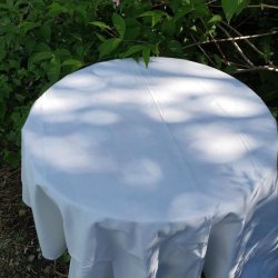 Rund Hvid Stofdug 140 cm