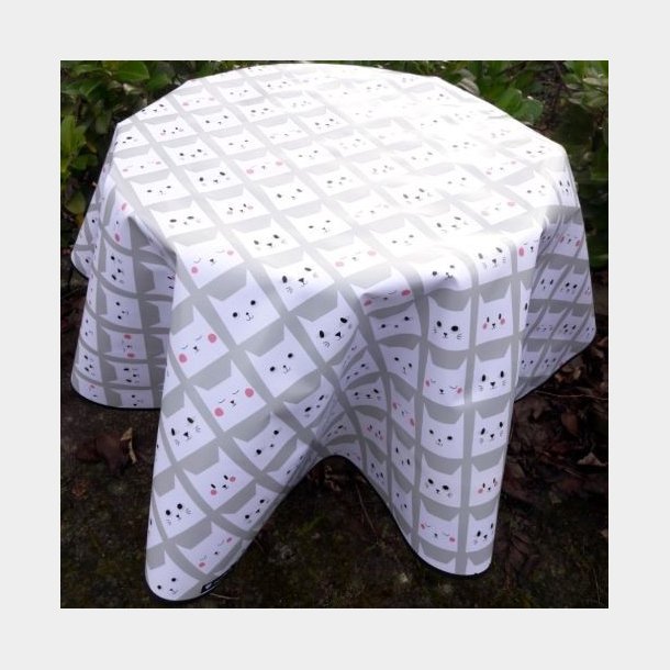 Rund voksdug 140 cm Katte