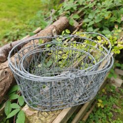 Oval trdkurv i zink - lille