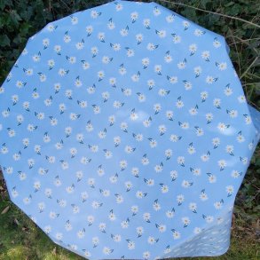 Rund voksdug �139 cm Bl� Margueritter
