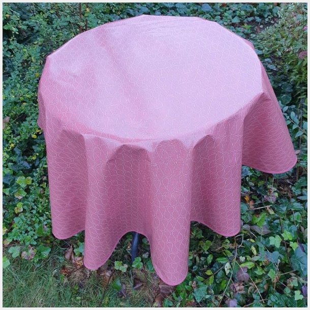 Rund voksdug 140 cm Odine Stvet Rosa Au Maison