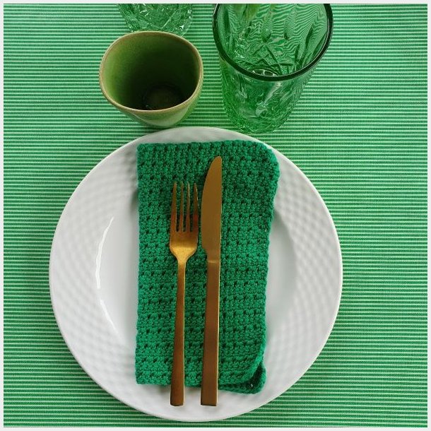 Voksdug Grn Strib 140 cm Au Maison