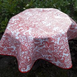 Rund voksdug 120 cm Paraiso Red