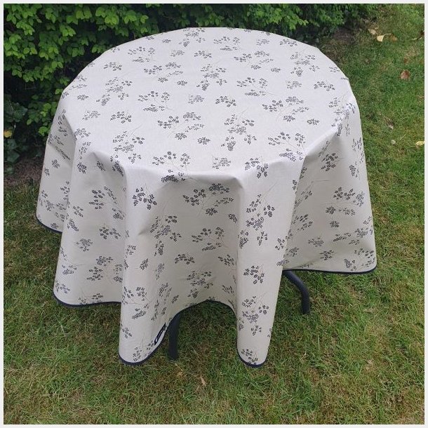 Au Maison Voksdug Alberte Bl Rund 140 cm med Kantebnd
