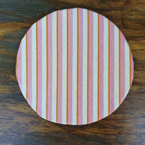 Rund Voksdug Elastik Au Maison Lines-Pink/Orange 120 cm