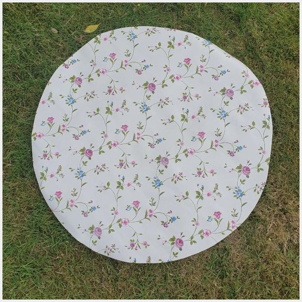 Rund voksdug med elastik 60 cm Outlet Michelle Blomst