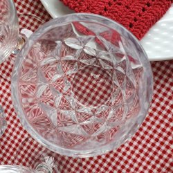 Rund voksdug 140 cm Rd/Hvid Ternet  Au Maison