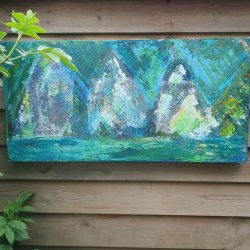 Skibe p vandet 40 x 80 cm