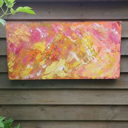 Maleri Solopgang 80 x 40 cm