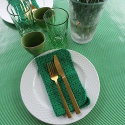 Voksdug Grn Strib 140 cm Au Maison