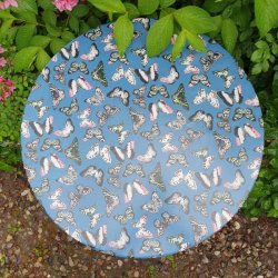 Rund voksdug �60 cm Outlet Bl� Sommerfugle