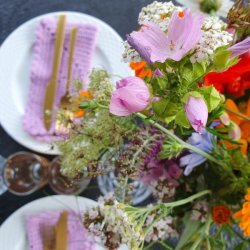 Voksdug Sort med Dr�ber 135 cm