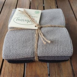 3 stk mix af gr og sort karklude