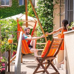 Pude Amante Toucan Orange Vandafvisende Stof