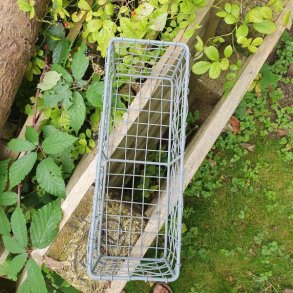 Firkantet trdkurv i zink - stor