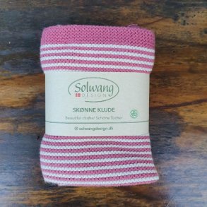 Karklude Stribede Rosa/Bordeaux - 2 stk