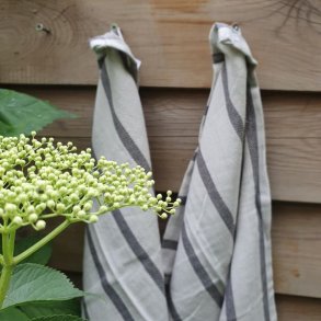 Viskestykke Bomuld Stribet Gr au Maison