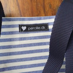 Taske Stribet Bl� og Hvid Elcykelbatteri 