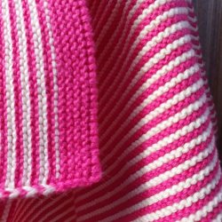 Karklude �kologiske Stribede Pink - 2 stk