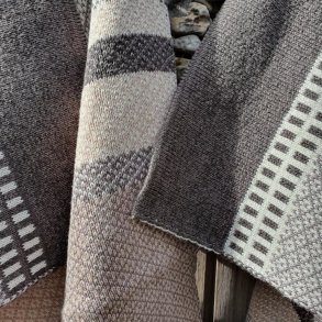 Jaquard Strikket �kologisk H�ndkl�de Granit Gr�
