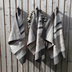 Jaquard Strikket �kologisk H�ndkl�de Granit Gr�