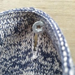 Jaquard Strikket �kologisk H�ndkl�de SortBl�Sand