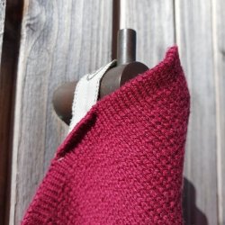 Jaquard Strikket �kologisk H�ndkl�de Berry R�d/Bordeaux