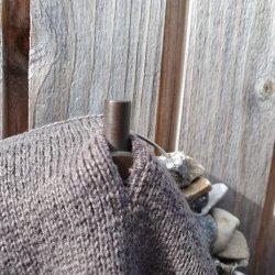Jaquard Strikket �kologisk H�ndkl�de Granit Gr�